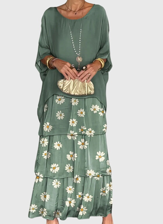 Women's Boho Layered Maxi Dress