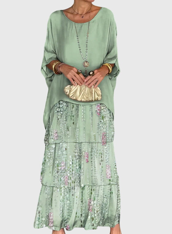 Women's Boho Layered Maxi Dress