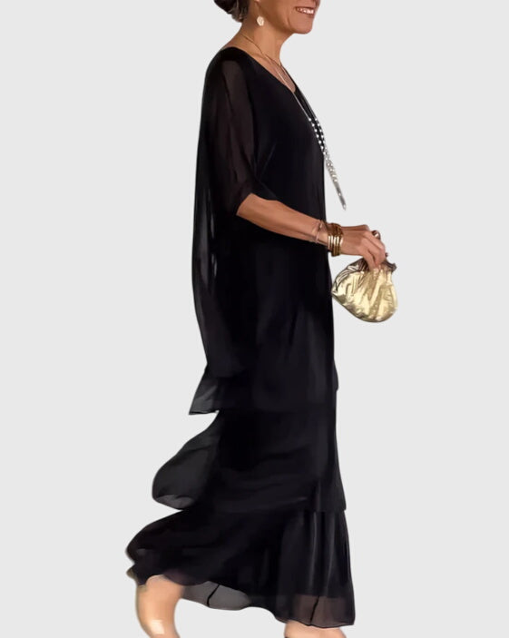 Women's Boho Layered Maxi Dress