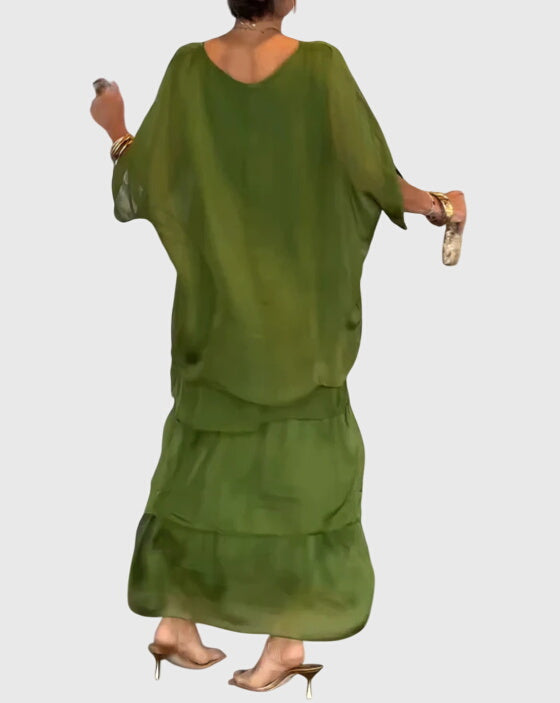 Women's Boho Layered Maxi Dress