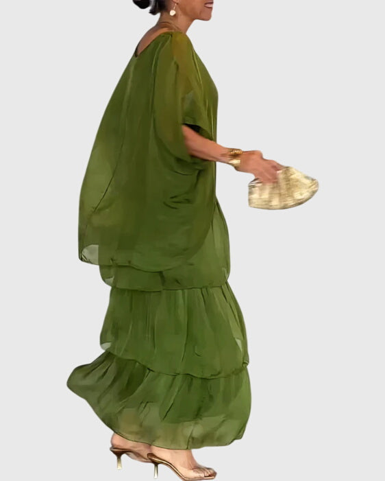 Women's Boho Layered Maxi Dress