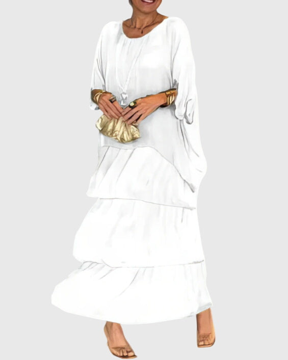 Women's Boho Layered Maxi Dress