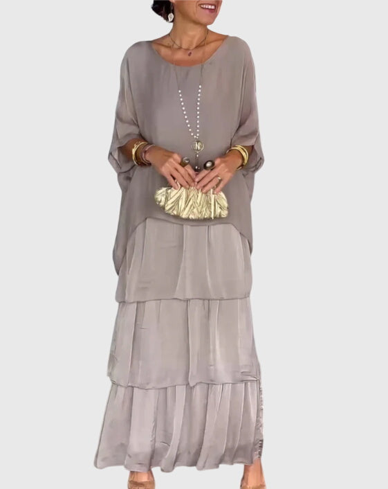 Women's Boho Layered Maxi Dress