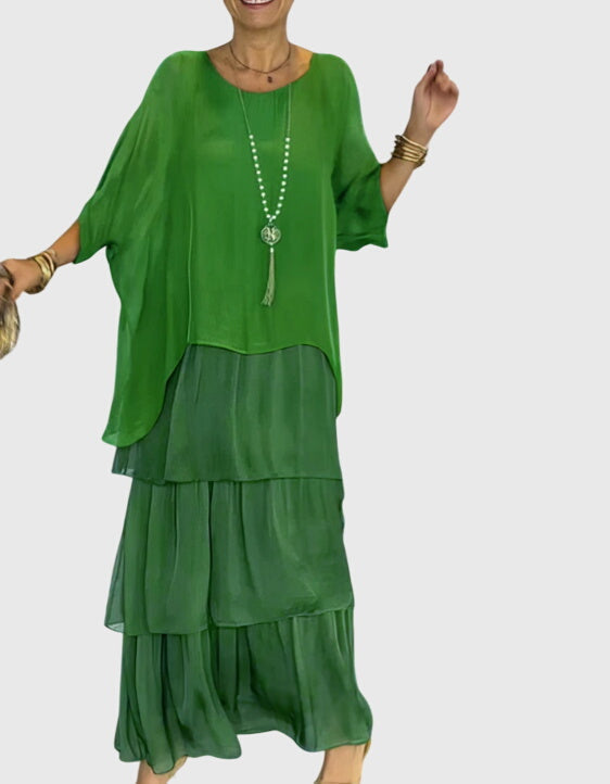 Women's Boho Layered Maxi Dress