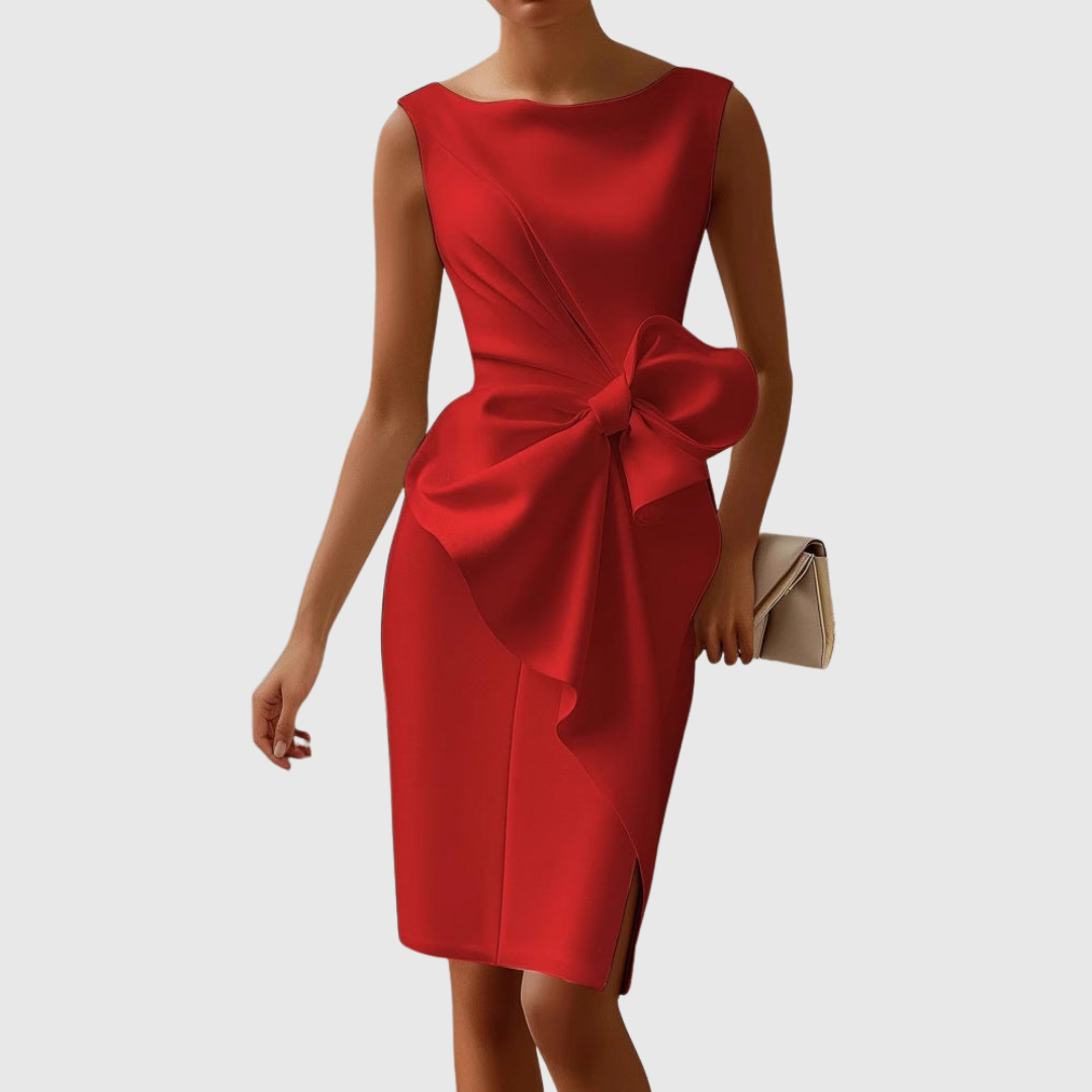 Women's Bow-Detail Midi Dress
