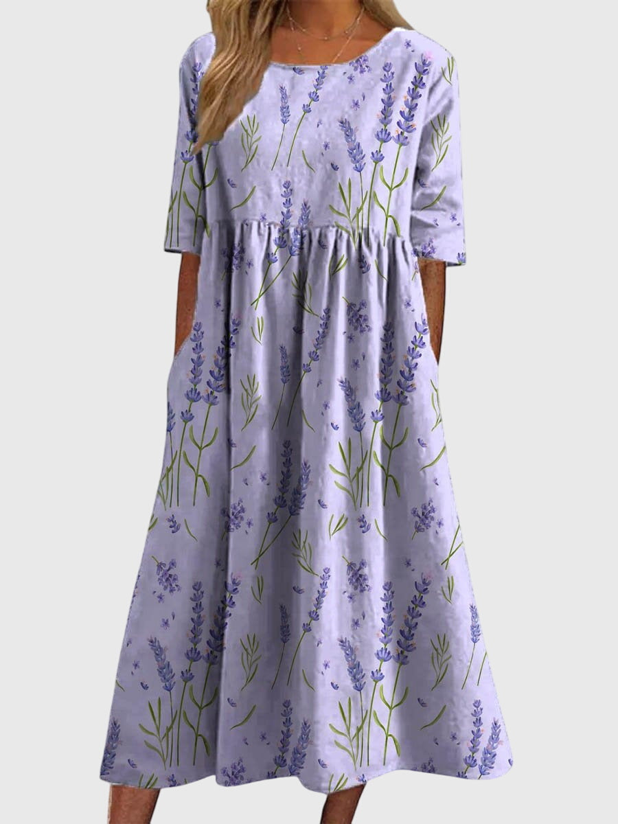 Women's Floral Casual Summer Midi Dress