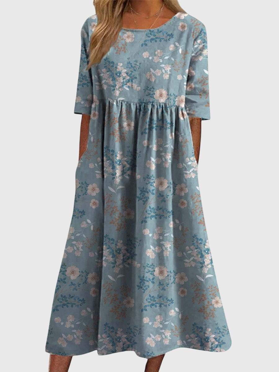 Women's Floral Casual Summer Midi Dress