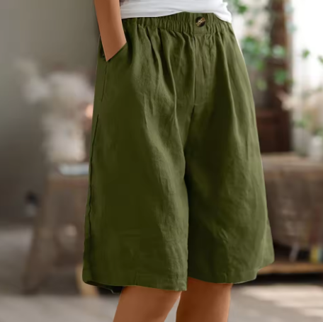 Women's Wide Leg Casual Shorts with Pockets