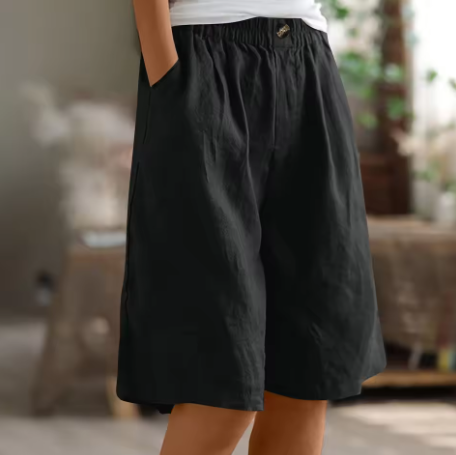 Women's Wide Leg Casual Shorts with Pockets
