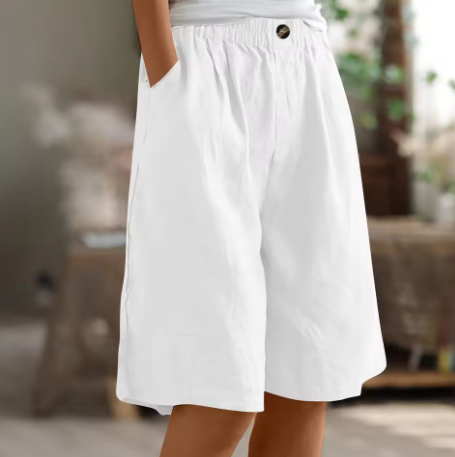 Women's Wide Leg Casual Shorts with Pockets