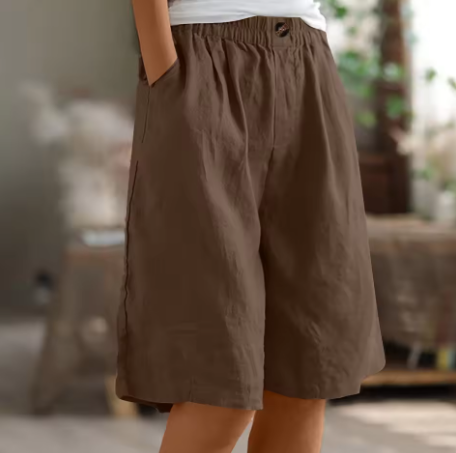Women's Wide Leg Casual Shorts with Pockets