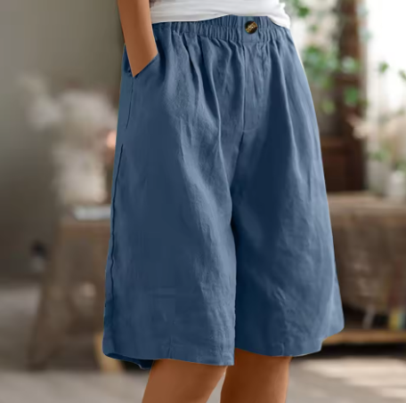Women's Wide Leg Casual Shorts with Pockets