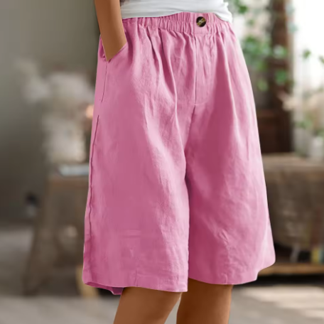 Women's Wide Leg Casual Shorts with Pockets