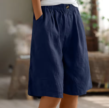 Women's Wide Leg Casual Shorts with Pockets