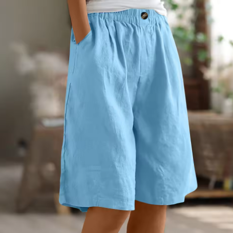 Women's Wide Leg Casual Shorts with Pockets