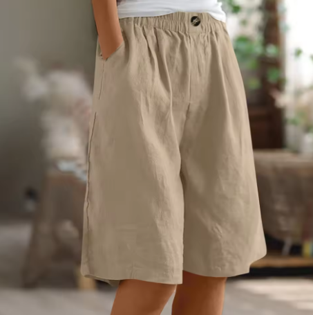 Women's Wide Leg Casual Shorts with Pockets