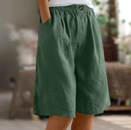 Women's Wide Leg Casual Shorts with Pockets