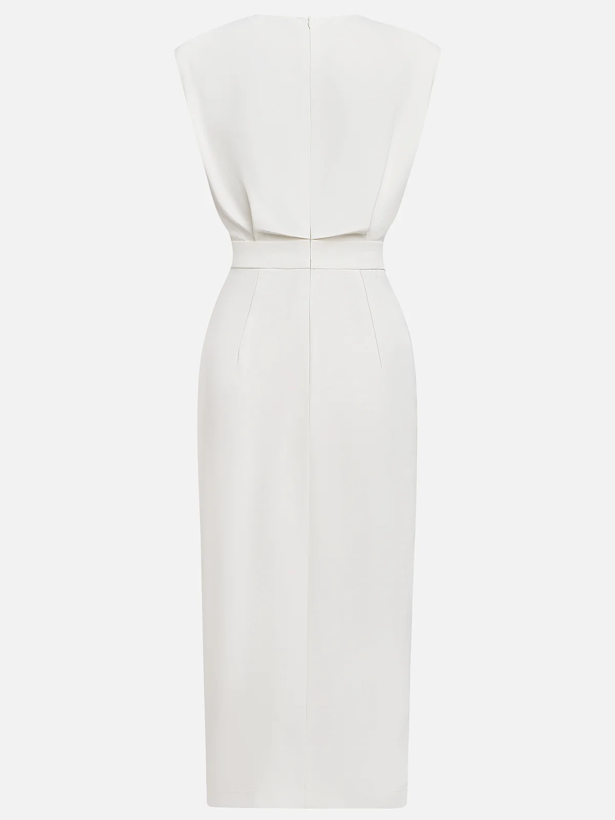 Women's Sleeveless Button-Detail Midi Dress