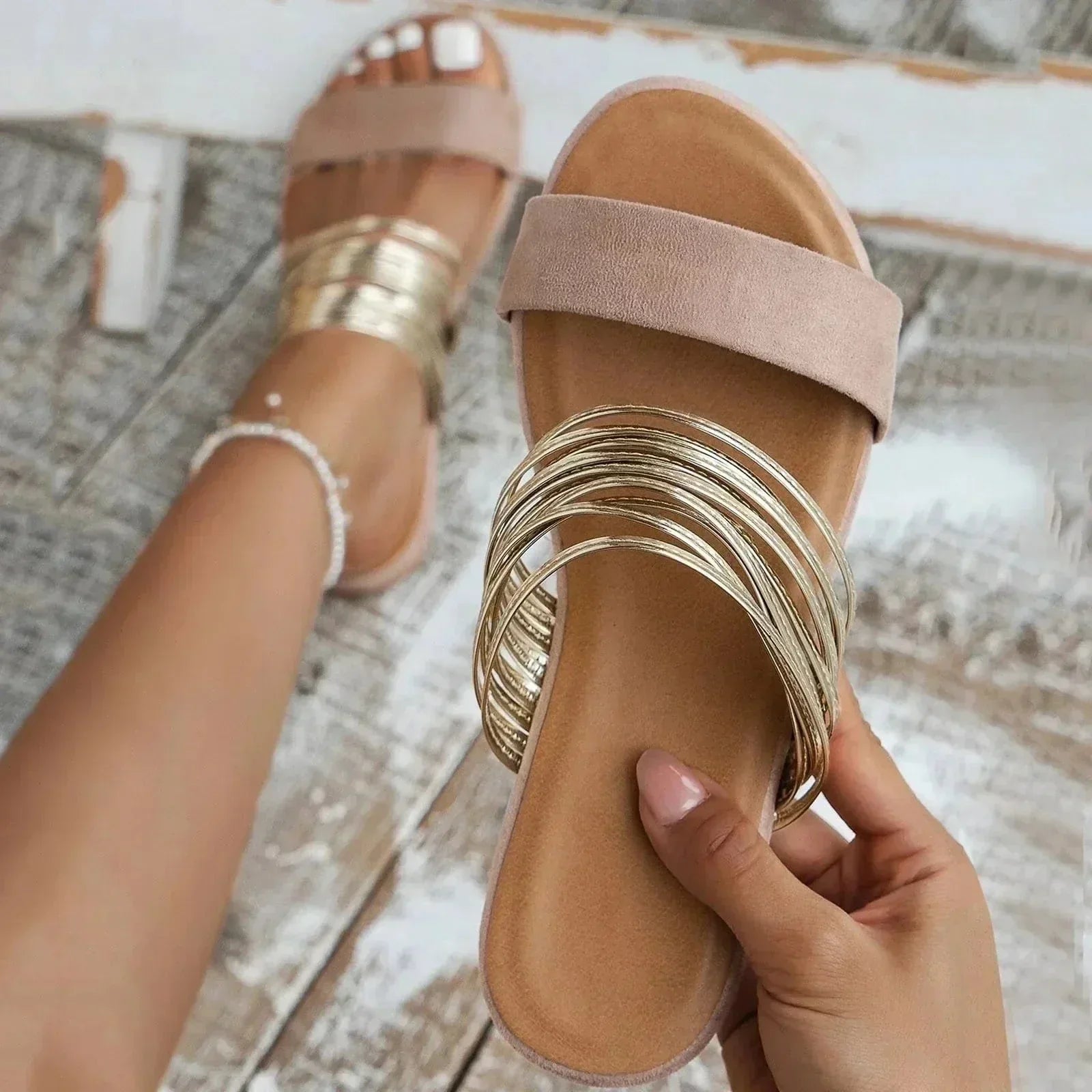 Women's Orthopedic Double-Strap Slip-On Sandals