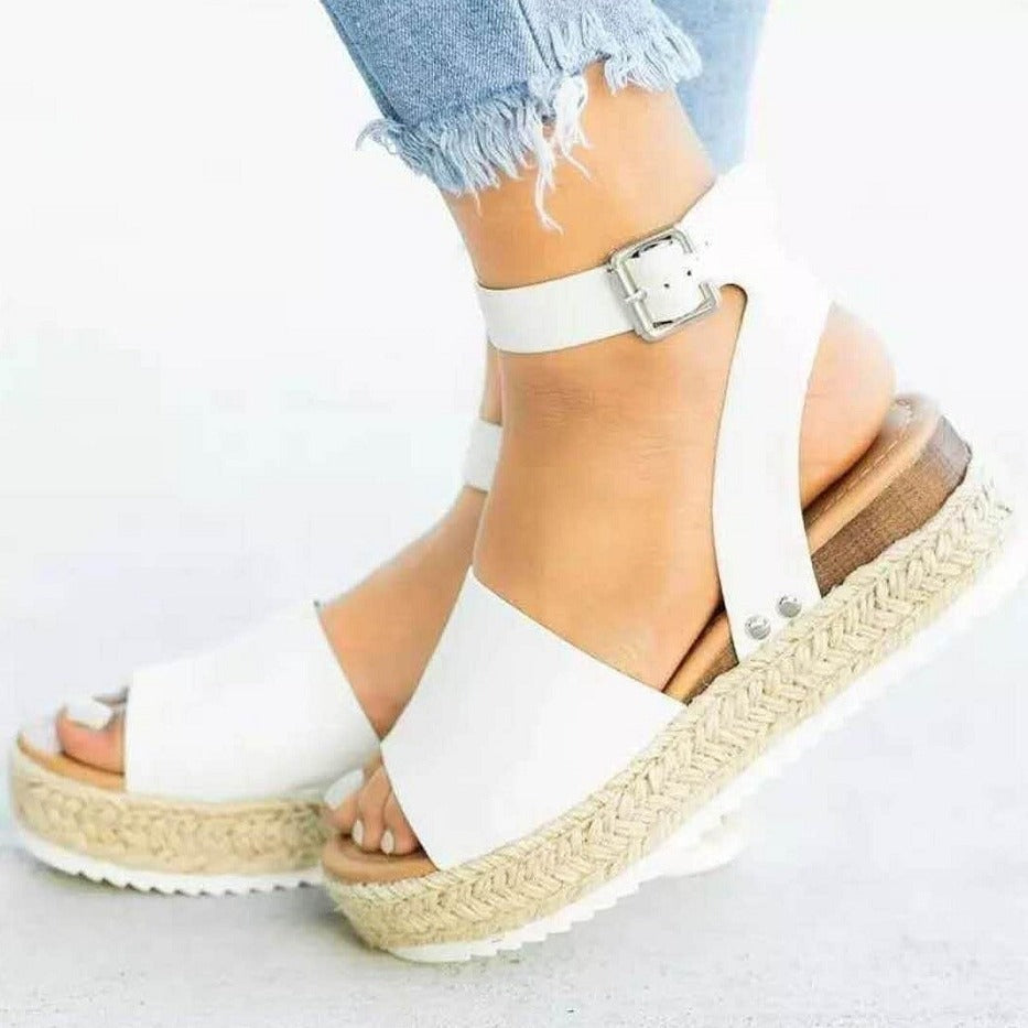 Women's Orthopedic Flatform Ankle-Strap Sandals