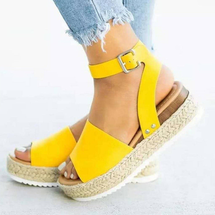 Women's Orthopedic Flatform Ankle-Strap Sandals