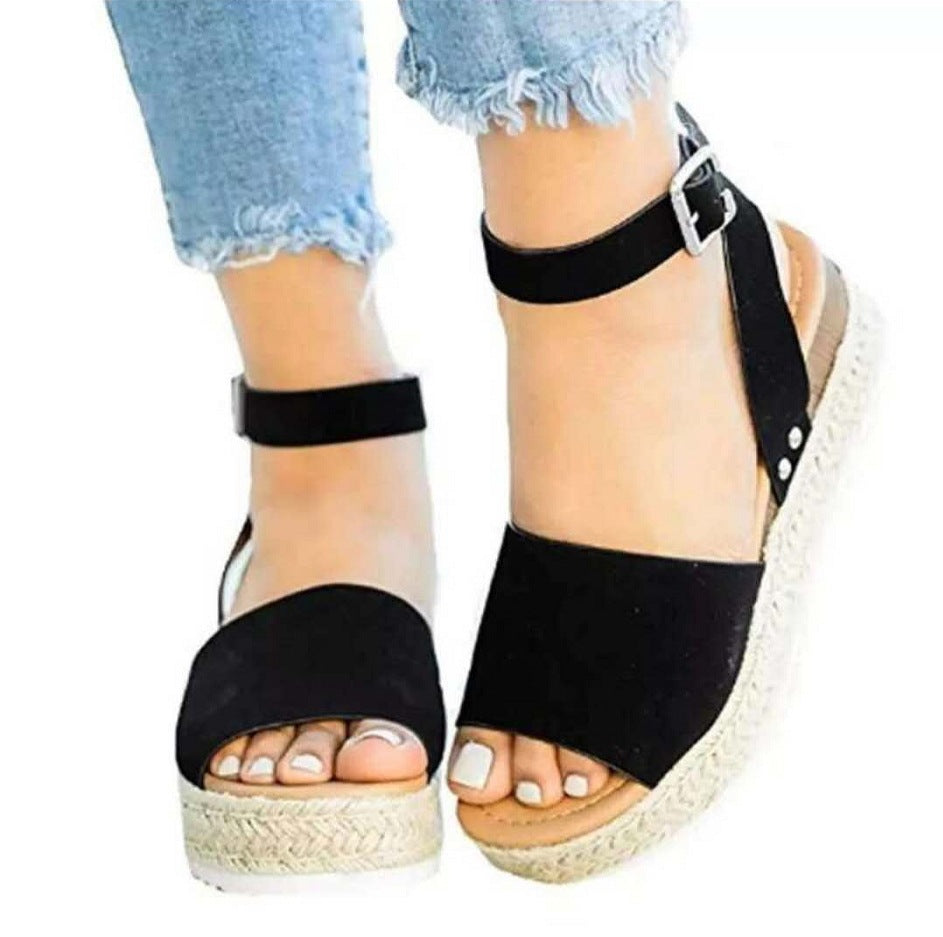 Women's Orthopedic Flatform Ankle-Strap Sandals