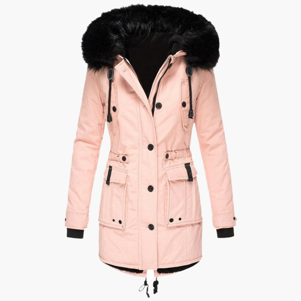 Eloria | Women's Winter Floral Hooded Coat