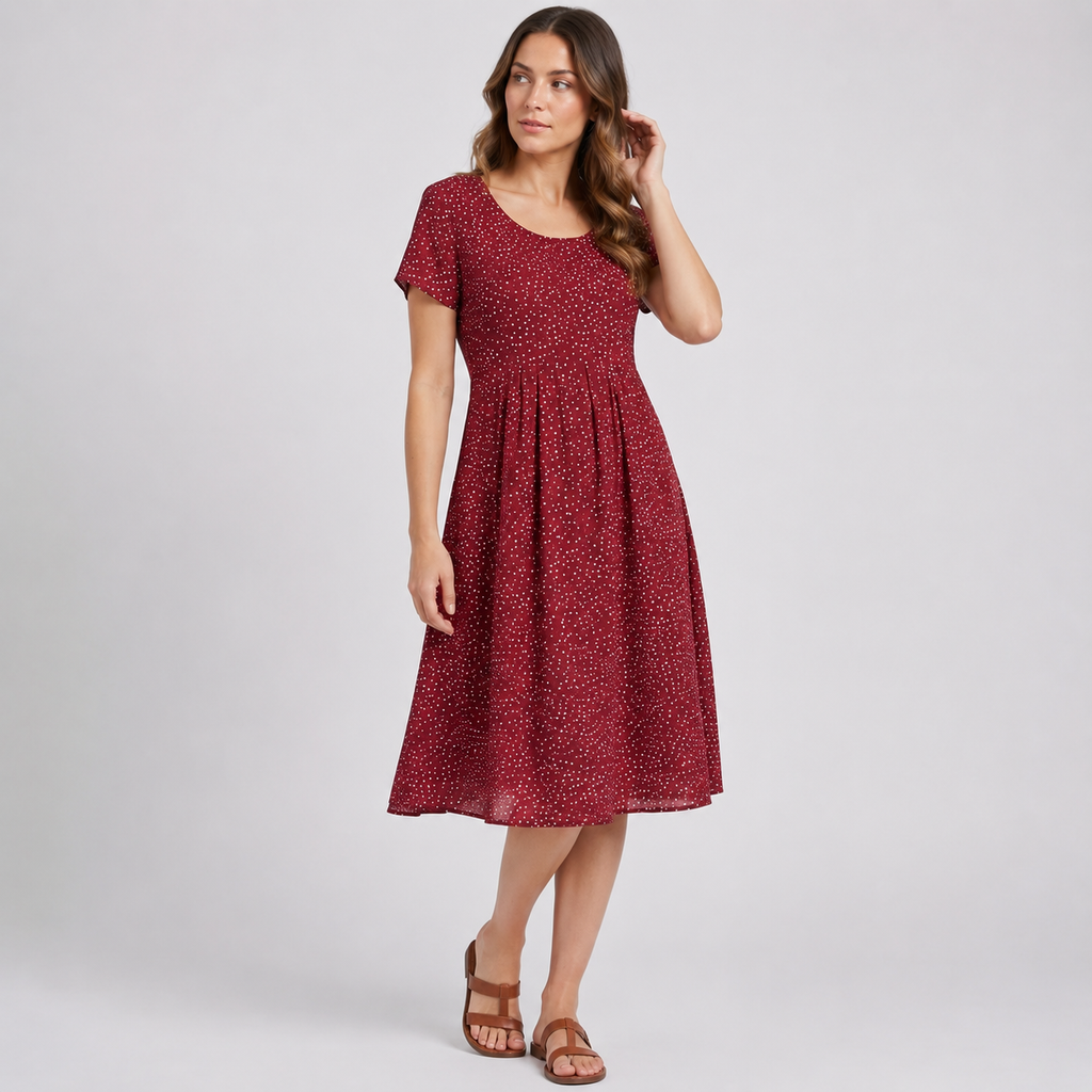 Women’s Printed Boho Midi Dress