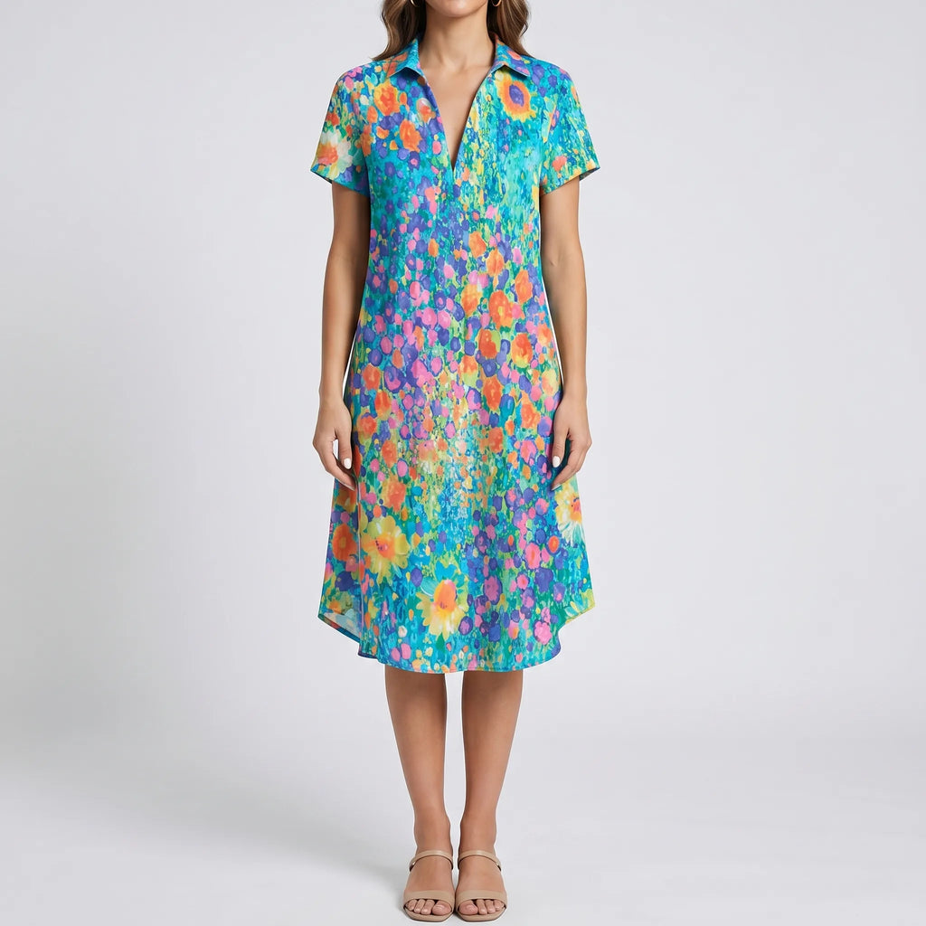 Women’s Printed Boho Midi Dress