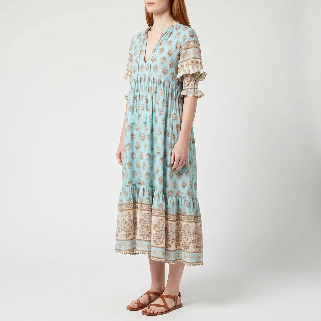 Women’s Boho Printed Midi Dress