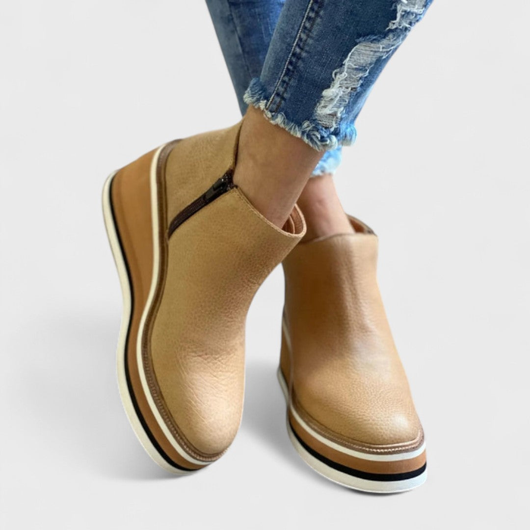 Women's Waterproof Side-Zip Shoes - Beige