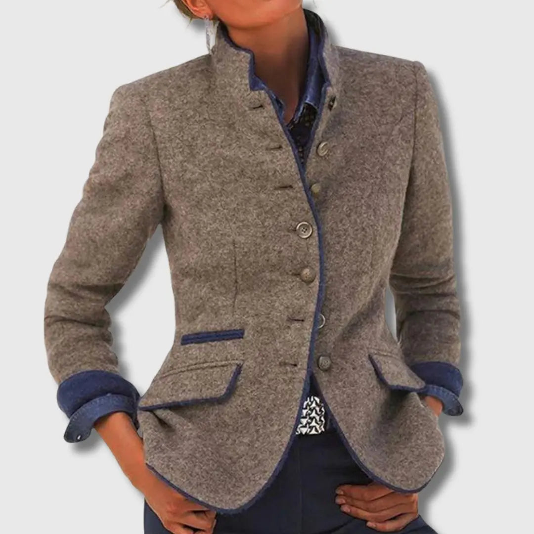 Women’s Wool Contrast Trim Blazer