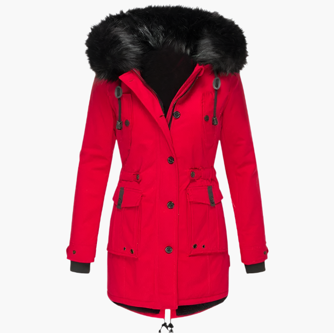 Eloria | Women's Winter Floral Hooded Coat