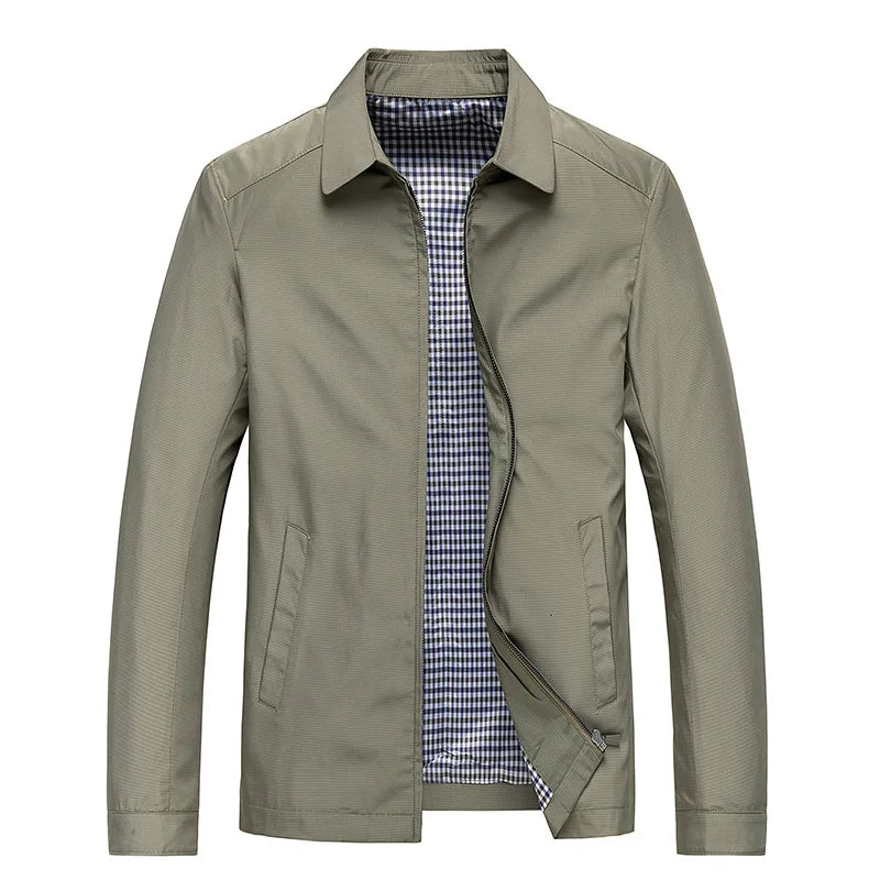 Men's Lightweight Waterproof Rain Jacket - Beige