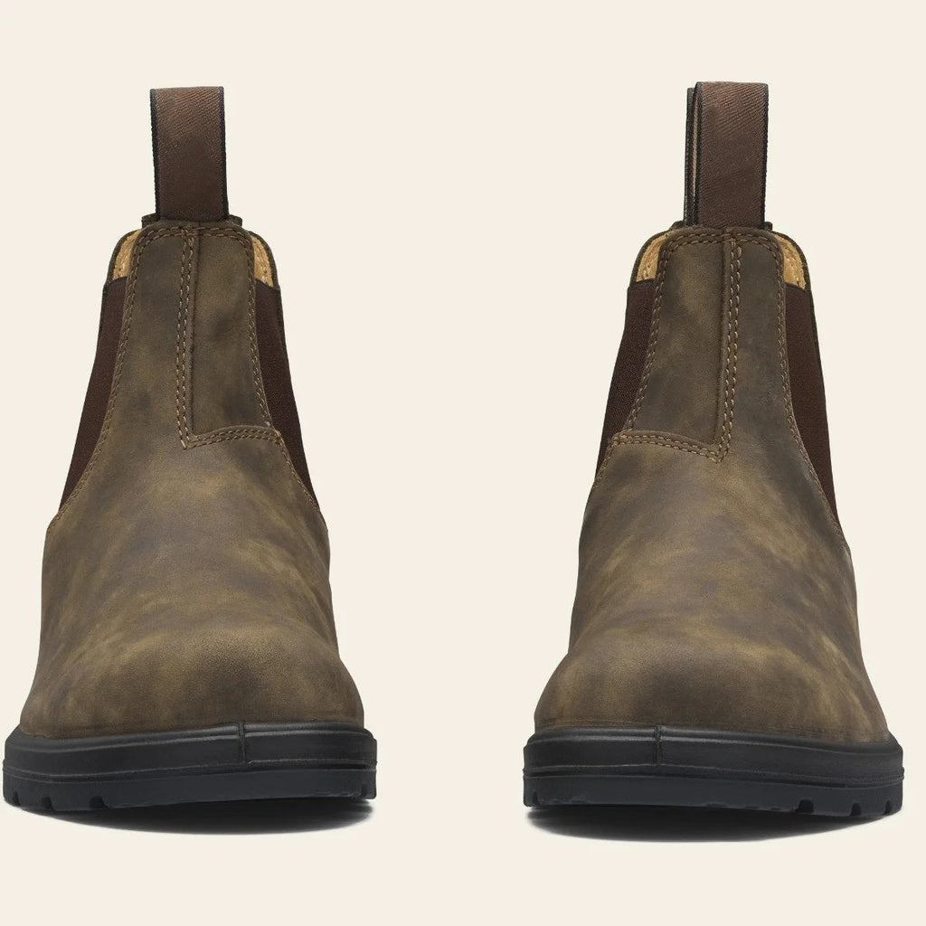 Men's Leather Chelsea Boots with Anti-Slip Treaded Sole