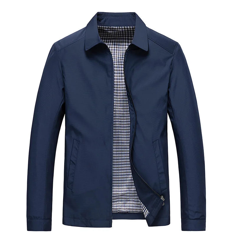 Men's Lightweight Waterproof Rain Jacket - Navy Blue