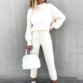 Women's Cozy Knit Sweater and Trousers Two Piece Set