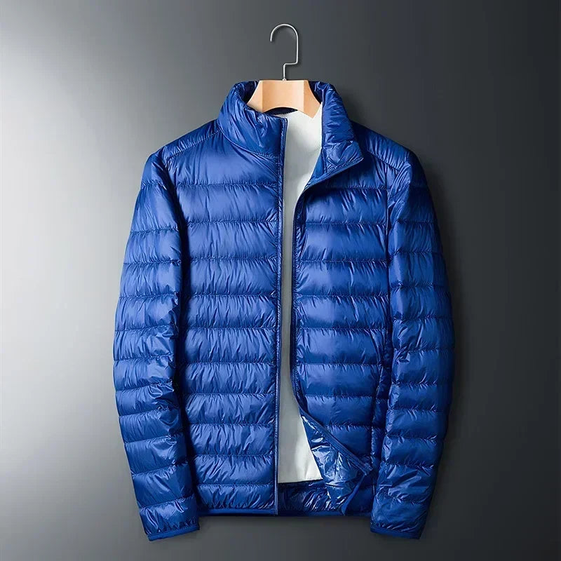 Men's Lightweight Packable Quilted Puffer Jacket - Blue