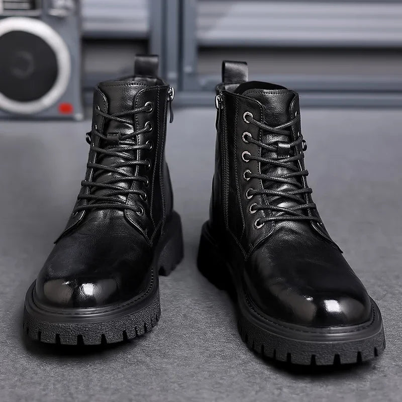 Men's Rugged All-Terrain Walking Boots with Anti-Slip Sole