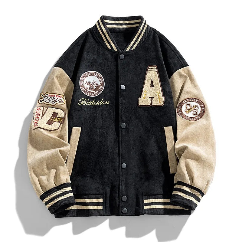Men's Embroidered Varsity Jacket
