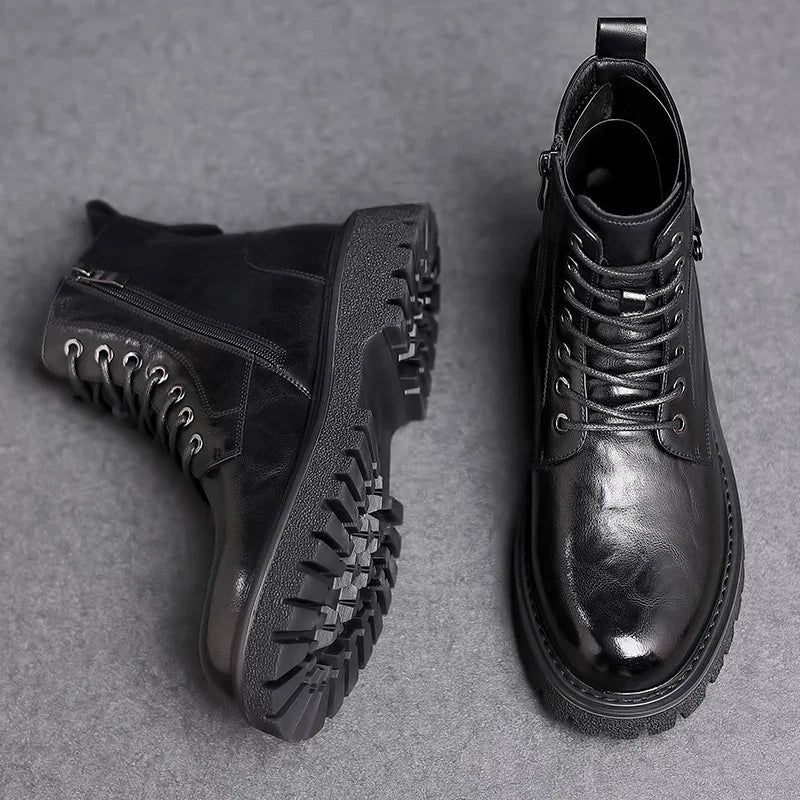 Men's Rugged All-Terrain Walking Boots with Anti-Slip Sole