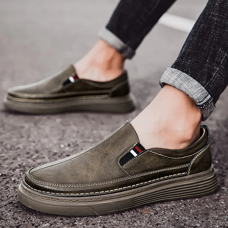 Women's Leather Slip-On Everyday Loafers