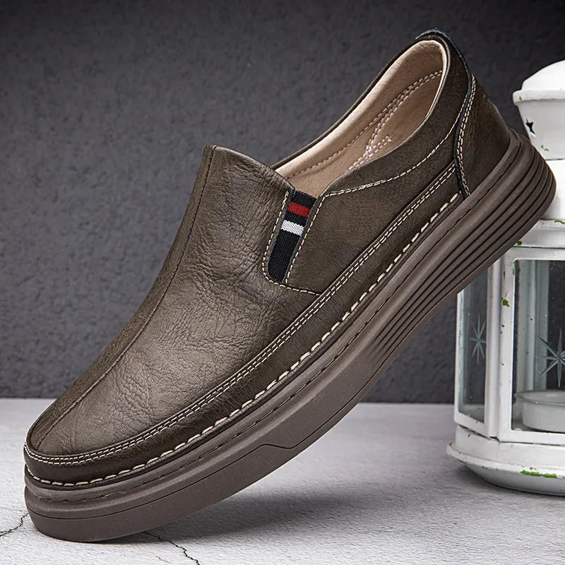 Women's Leather Slip-On Everyday Loafers