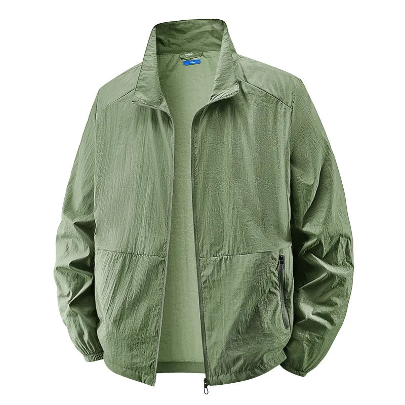 Men's Lightweight Zip-Up Collar Jacket
