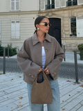 Women's Relaxed Short Jacket - Taupe