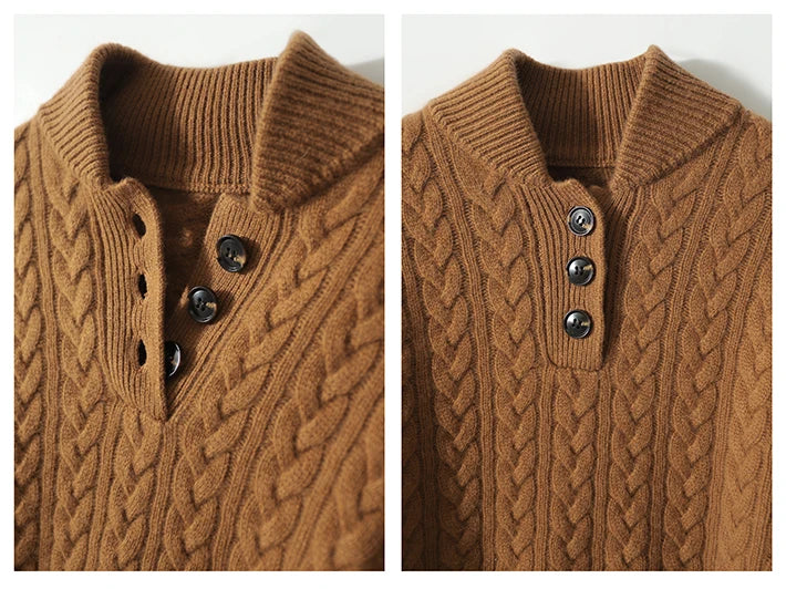 Women's Button-Up Cable Knit Sweater