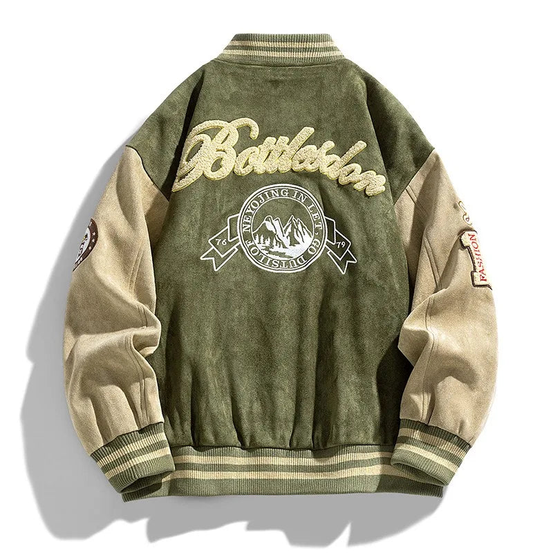 Men's Embroidered Varsity Jacket