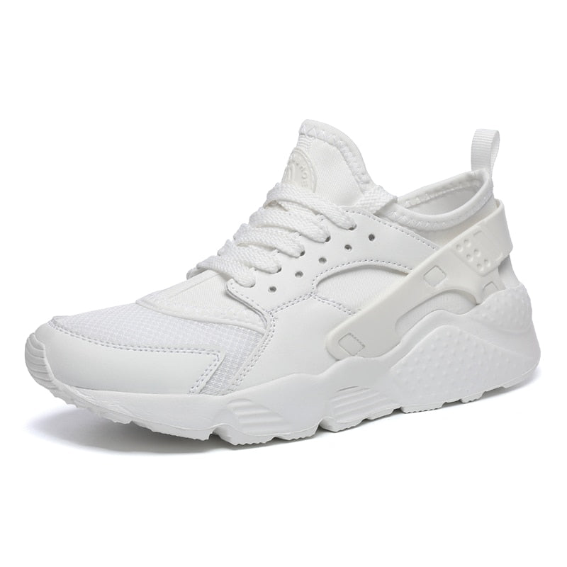 Men's Chunky Cushioned Lace-Up Sneakers - White