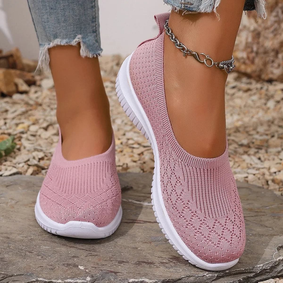 Women's Knit Slip-On Sneakers
