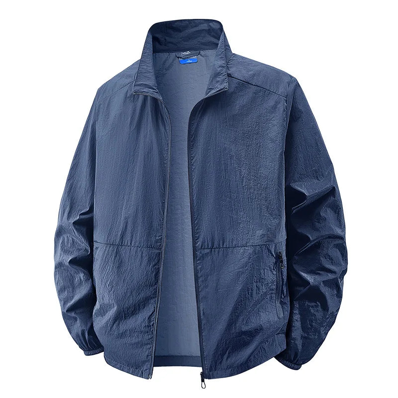 Men's Lightweight Zip-Up Collar Jacket